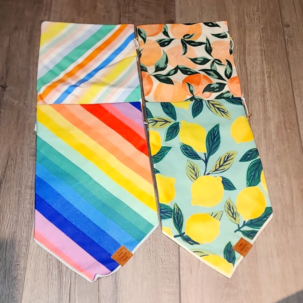 4 NWT size large The Foggy Dog bandanas